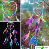 Dromenvanger - Rainbow Heart - diameter 13 cm - lengte 55 cm