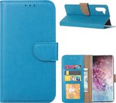 Bookcase Geschikt voor: Samsung Galaxy Note 10 - Turquoise - portemonnee hoesje