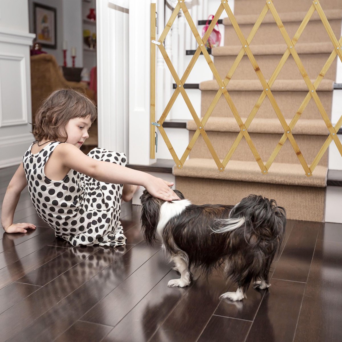 Relaxdays hondenhek - traphekje hond - veiligheidshekje - voor trap en deur  - schroefhekje | bol.com