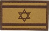 Militaire patch embleem vlag Israel Israeli Khaki met klittenband