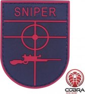Sniper rode militaire PVC patch embleem met klittenband