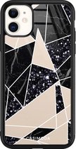 iPhone 11 hoesje glass - Abstract painted | Apple iPhone 11  case | Hardcase backcover zwart