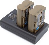ChiliPower BP-511 USB Duo Kit geschikt voor Canon - Camera accu set, 2 accu's en dubbellader