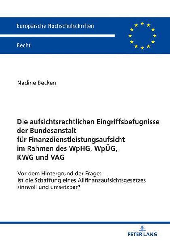 Europaeische Hochschulschriften Recht 6148 - Die aufsichtsre ... - cover