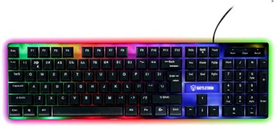 Battletron toetsenbord - Gaming Keyboard - Met RGB Led verlichting - USB  aansluiting-AZERTY - PocketCubes