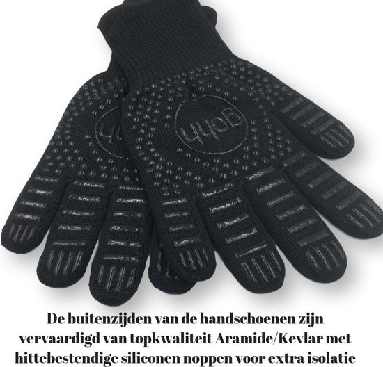 Walging vezel Gepland Gohh 4 BBQ Handschoenen Ovenhandschoenen (Aramide en Kevlar) beschermt tot  500 °C -... | bol.com