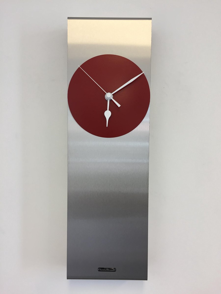 Wandklok Manhattan RED Modern Dutch Design