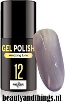 Beauty of Noelle© Top-Line Gellak 12 lavendel grey 5ml - gel nagels - acrylnagels - nep nagels - manicure
