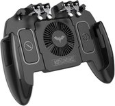 WiseGoods - Contrôleur universel pour smartphone - Joystick - Fortnite - Manette de jeu PUBG - Avec support et ventilateur de refroidissement - Noir