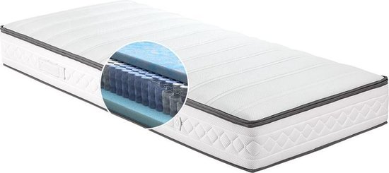 Bed Select pocketveermatras Pocket Deluxe Gel "matras voor het leven" -... bol.com