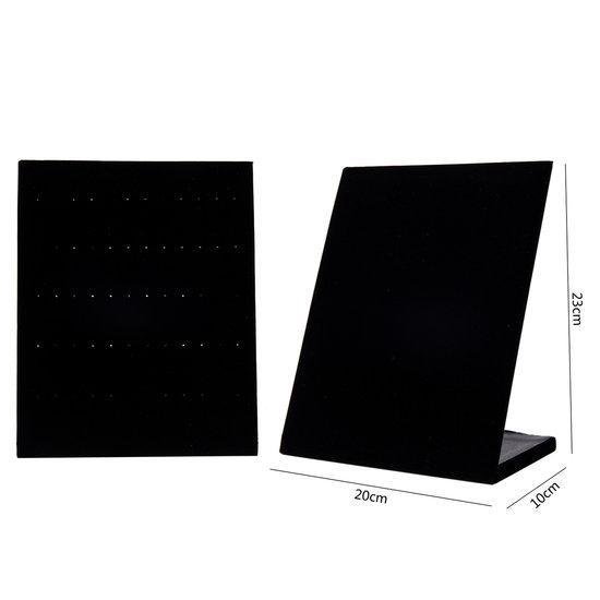 Fluwelen Oorbellen Display Staand Zwart Voor 30 Paar Oorbellen Bol Fluwelen Oorbellen Display Staand Zwart Voor 30 Paar Oorbellen Bol