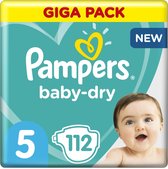 Pampers Baby-Dry - Maat 5 (11-16kg) - 112 Luiers - Giga Pack