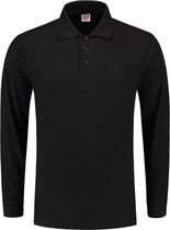 Tricorp Poloshirt lange mouw - Casual - 201009 - Zwart - maat L