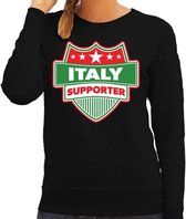 Italie / Italy schild supporter sweater zwart voor dames S