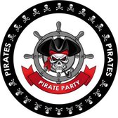 Piraten versiering onderzetters/bierviltjes - 75 stuks - Piraten thema feestartikelen
