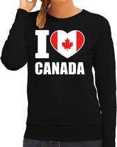 I love Canada sweater / trui zwart voor dames L