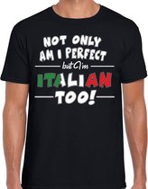 Not only perfect Italian / Italie t-shirt zwart voor heren 2XL