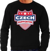 Tsjechie / Czech schild supporter sweater zwart voor heren XL