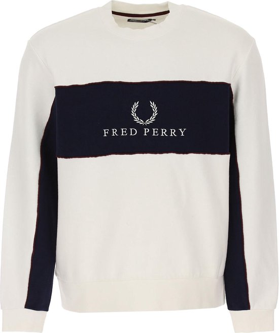Fred Perry Trui - Mannen - wit/navy | bol.com