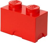 Brique de rangement Lego - Rouge - 12,5 cm x 25 cm - 18 cm - 2L7
