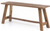 Houten bankje 100 cm - 50x45 cm – Retro Design houtenbank – Bank Gerecycled Massief Teak Hout - Perfecthomeshop