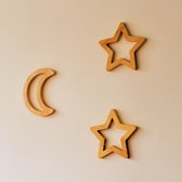 Houten babykamer kinderkamer muur decoratie Maan & Sterren