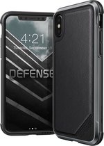 X-Doria Defense Lux cover - zwart leder - voor iPhone X