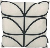 Retro Leaf Beige Kussenhoes | Katoen / Linnen | 45 x 45 cm | Beige