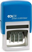 Colop Printer S220/D Blauw - Stempels - Datum stempel Nederlands - Stempel afbeelding en tekst - Datumstempel - Datum Stempel met draaibare datum - Gratis verzending