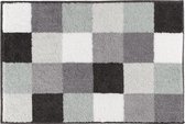 Casilin - Blocks - Antislip Badmat - 65x115 cm -Groen Grijs