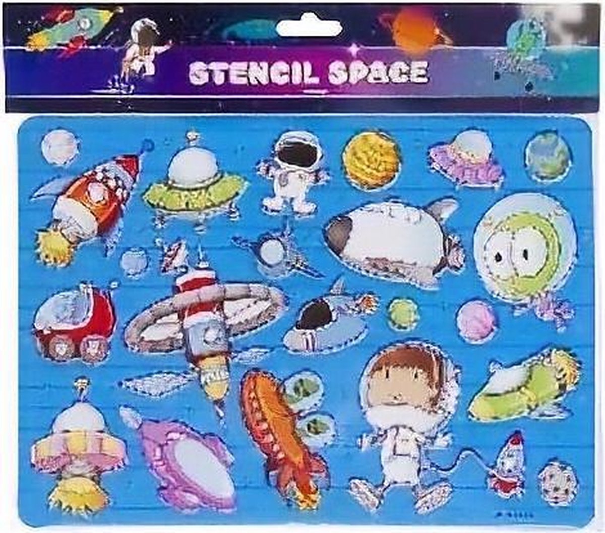Lg-imports Stickervel Ruimte 22-delig Blauw