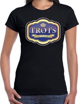 Boerenprotest shirt Trots op de boer t-shirt zwart dames S