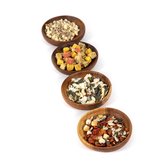 Lot De 4 Plateaux En Bois Irréguliers - Service Apéritif, Fromage, Fruits - Acacia Naturel - Multi-usages