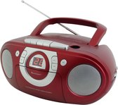 Soundmaster SCD5100RO CD boombox met radio en cassettespeler rood