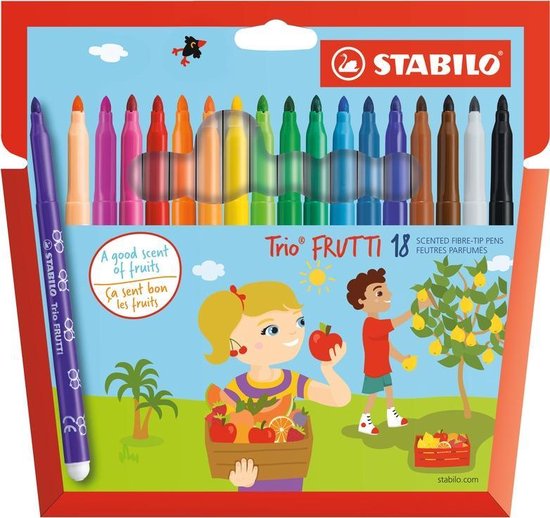 Stiften - STABILO Trio Frutti - Etui 18 geur viltstiften | bol.com