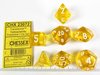Afbeelding van het spelletje Translucent Yellow/white Polyhedral 7-Die Set