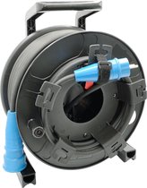 Haspel 310 - 30 meter - 3G2.5 - Neopreen - IP44 - Randaarde - Blauwe stekkers - Kabelhaspel