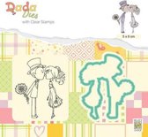 Nellie's Choice DADA Die & Clear stamp marriage - Kus DDCS026 50x60mm