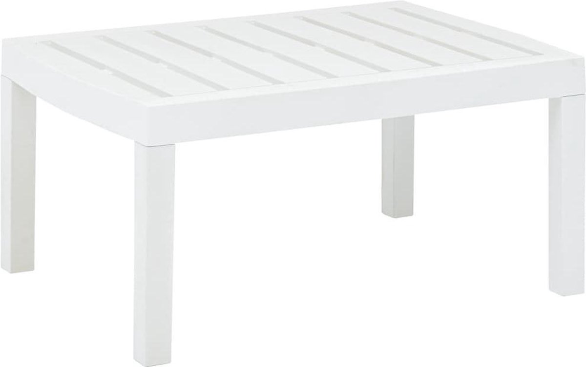vidaXL Tuintafel 78x55x38 cm kunststof wit
