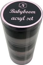 Babyboom acryl pakket BASIS - Nichelio - wit - cover pink - cover peach, acrylpoeder, acryl nagels