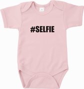 Baby rompertje #selfie | Korte mouw 74/80 Licht roze