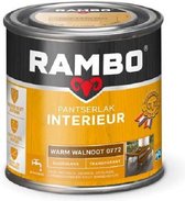 Rambo Pantserlak Interieur - Transparant Zijdeglans - Houtnerf Zichtbaar - Warm Walnoot - 0.25L