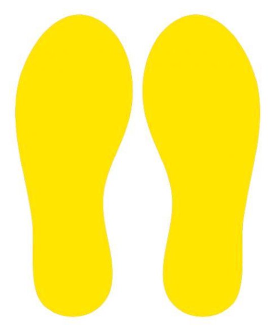 Vloerstickers - voetstappen - route aanduiding - geel - links  rechts - COVID-19 - Corona - Antislip - uv bestendig - supergrip plaklaag