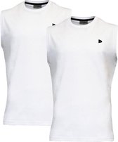 2-Pack Donnay T-shirt zonder mouw - Sportshirt - Heren - White (001) - maat XXL