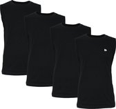 Donnay T-shirt zonder mouw - 4 Pack - Tanktop - Sportshirt - Heren - Maat M - Zwart