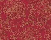 BLOEM ORNAMENTEN BEHANG | Chique - rood brons/goud - A.S. Création Asian Fusion