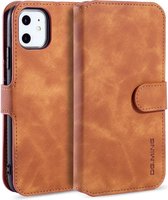 Leren Wallet Case - iPhone 11 6.1 inch - Retro - Bruin - DG-Ming