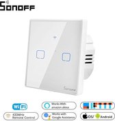 Smart WIFI Light Switch - 2 Kanalen - 2x 400W - Sonoff - Android & IOS