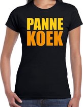 Pannekoek fun tekst t-shirt zwart dames S