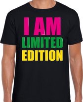 I am limited edition cadeau t-shirt zwart heren - Fun tekst /  Verjaardag cadeau / kado t-shirt XL